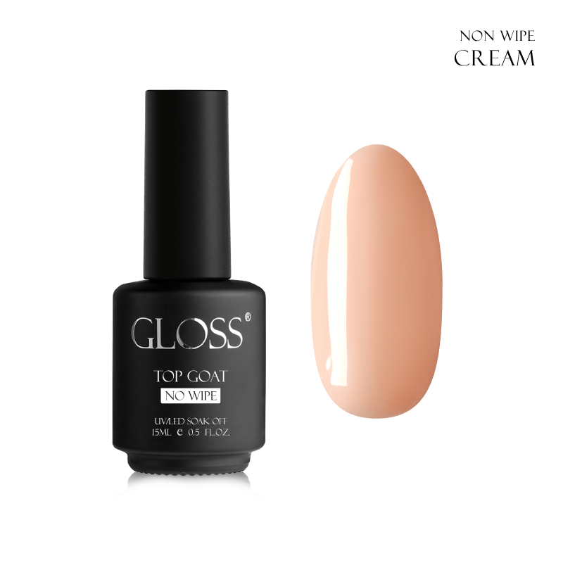 Jel cila için kamuflaj üst kat GLOSS Top coat Cream, 15 ml